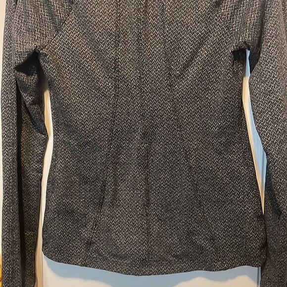 ATHLETA DARK GRAY AND BLACK DESIGN FULL ZIP LONG SLEEVE ATHLETIC JACKET - XS - Picture 9 of 12
